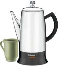 Load image into Gallery viewer, Cuisinart PRC-12 Classic 12-Cup Stainless-Steel Percolator, Black/Stainless