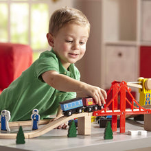 Load image into Gallery viewer, Melissa &amp; Doug Wooden Railway Set