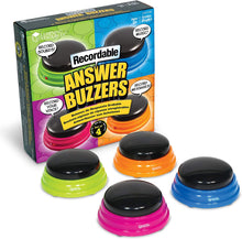 Load image into Gallery viewer, Learning Resources Recordable Answer Buzzers, Personalized Sound Buzzers, Talking Button, Set of 4, Easter Gits for Kids, Ages 3+