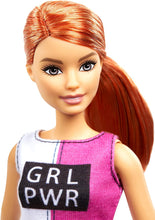 Load image into Gallery viewer, Barbie Fitness Doll, Red-Haired, with Puppy and 9 Accessories, Including Yoga Mat with Strap, Hula Hoop and Weights, Gift for Kids 3 to 7 Years Old
