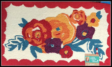 Load image into Gallery viewer, Pioneer Woman Kitchen Rug Mat Bright Floral Hand Hooked 18" by 30"