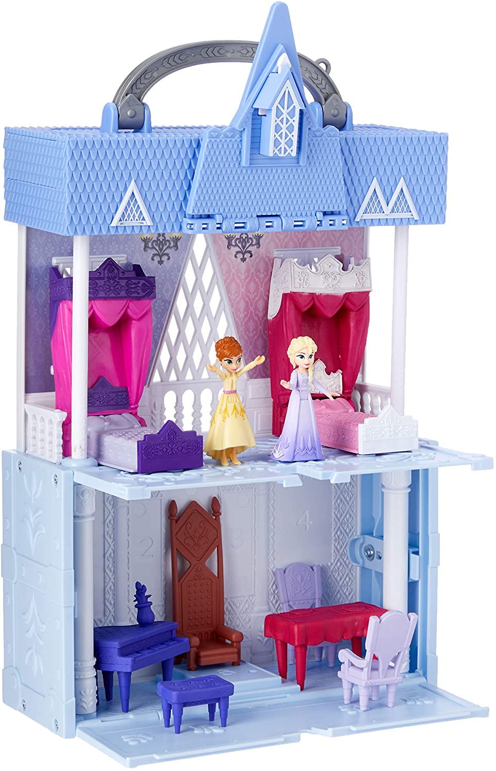 Disney Frozen Pop Adventures Arendelle Castle Playset with Handle, Including Elsa Doll, Anna Doll, & 7 Accessories - Toy for Kids Ages 3 & Up