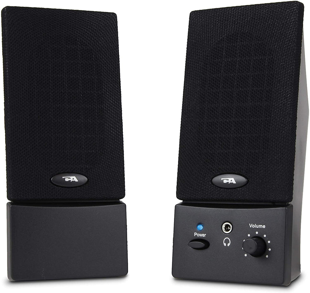 Cyber Acoustics USB Powered 2.0 Desktop Speaker System with 3.5mm Audio for Laptops and Desktop Computers (CA-2016)