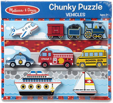 Load image into Gallery viewer, Melissa &amp; Doug Vehicles Chunky Puzzle