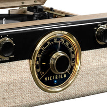 Load image into Gallery viewer, Victrola Wood Metropolitan Mid Century Modern Bluetooth Record Player with 3-Speed Turntable and Radio, VTA-240B-FNT