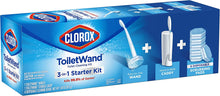 Load image into Gallery viewer, Clorox ToiletWand Disposable Toilet Cleaning System - ToiletWand, Storage Caddy and 6 Disinfecting ToiletWand Refill Heads (Packaging May Vary) (03191)