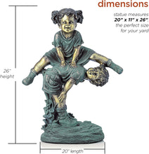 Load image into Gallery viewer, Alpine Corporation GXT260 Statue, 20&quot; x 11&quot; x 26&quot;, Bronze