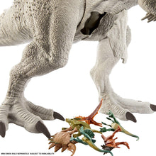 Load image into Gallery viewer, Jurassic World Camp Cretaceous Isla Nublar Super Colossal Indominus Rex 18-in High &amp; 3.5 Ft Long /45.72 x 104.14-cm Realistic Color, Movable Arms &amp; Legs, Swallows 20 Mini Action Figures