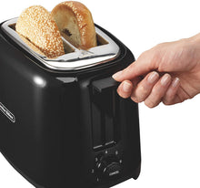 Load image into Gallery viewer, Proctor Silex 2-Slice Extra-Wide Slot Toaster with Cool Wall, Shade Selector, Toast Boost, Auto Shut-off and Cancel Button, Black (22215)