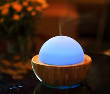 Load image into Gallery viewer, SPT Ultrasonic Aroma Diffuser/Humidifier with Bamboo Base (Sphere), Multi