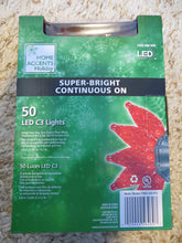 Load image into Gallery viewer, Home Accents Holiday 50 LED RED C3 Lights - Super Bright - Continuous ON