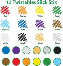 Load image into Gallery viewer, Crayola Twistables Slick Stix Crayons, 12 Count, Oil Pastel Alternative, Ages 3 &amp; Up, Assorted