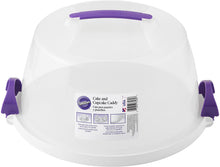Load image into Gallery viewer, Wilton 2105-3280 Cake and Cupcake Carrier, Round, Plastic, Transparent, 25.4cm (10in)