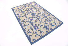 Load image into Gallery viewer, Unique Loom Outdoor Botanical Collection Traditional Border Transitional Indoor and Outdoor Flatweave Rug