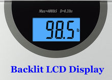 Load image into Gallery viewer, BalanceFrom Digital Body Weight Bathroom Scale with Step-On Technology and Backlight Display, 400 Pounds, Silver, Regular
