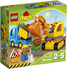 Load image into Gallery viewer, LEGO DUPLO Town Truck &amp; Tracked Excavator 10812 Dump Truck and Excavator Kids Construction Toy with DUPLO Construction Worker Figures