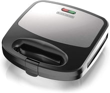 Load image into Gallery viewer, Black+Decker 3-in-1 WM2000SD 3-in-1 Waffle, Grill &amp; Sandwich Maker, Compact Design, Black/Silver