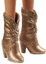 Load image into Gallery viewer, Barbie Fashionistas Doll with Long Red Hair Wearing Tie-Dye Fringe Dress, Golden Boots &amp; Earrings, Toy for Kids 3 to 8 Years Old