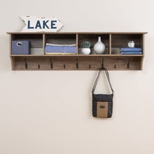 Load image into Gallery viewer, Prepac 60" Wide Hanging Entryway Shelf, 60 inches, Drifted Gray