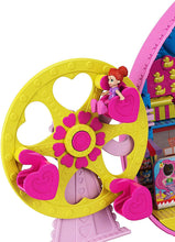 Load image into Gallery viewer, Polly Pocket Tiny is Mighty Theme Park Backpack Compact with Adjustable Straps, 2 Micro Dolls, Ice Cream Cart &amp; Rides For Ages 4 Years Old &amp; Up