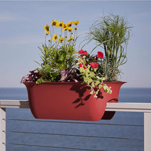 Load image into Gallery viewer, Bloem Modica Deck Rail Planter (MR2413), Burnt Red, 24&quot;