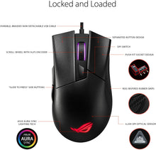 Load image into Gallery viewer, Asus ROG Gladius II Core Wired USB Optical Ergonomic FPS Gaming Mouse Featuring