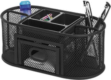 Load image into Gallery viewer, Lorell Black Mesh/Wire Desktop Organizer