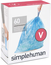 Load image into Gallery viewer, simplehuman Code V Custom Fit Drawstring Recycling Trash Bags