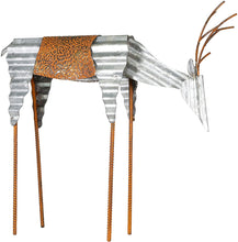 Load image into Gallery viewer, Alpine Corporation JUM326 Alpine Sheet Metal Grazing Reindeer, Outdoor Festive Decoration for Garden, Lawn, Yard Holiday décor, Multi