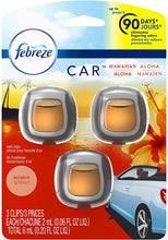 Load image into Gallery viewer, Febreze Car Vent Clip Air Freshener, Hawaiian Aloha, 0.037 Pound