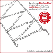 Load image into Gallery viewer, Arnold 16-Inch x 4.8-Inch Snow Thrower Tire Chains