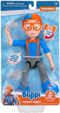 Load image into Gallery viewer, Blippi Talking Figure, 9-inch Articulated Toy with 8 Sounds and Phrases, Poseable Figure Inspired by Popular YouTube Edutainer