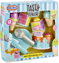 Load image into Gallery viewer, Little Tikes Tasty Jr. Bake 'N Share Birthday Treats Role Play Activity Pack, Multicolor
