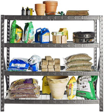 Load image into Gallery viewer, 77&quot; Wide Heavy Duty Rack with Four 24&quot; Deep Shelves