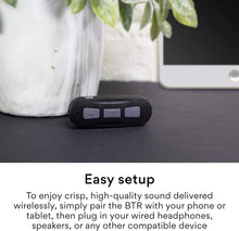 Load image into Gallery viewer, MEE audio BTR Bluetooth Wireless Audio Receiver Adapter with Cinemaear Audio Enhancement Technology