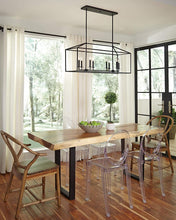 Load image into Gallery viewer, Sea Gull Lighting 6615008-839 Perryton Eight Island Pendant Hanging Modern Light Fixture, Blacksmith Finish