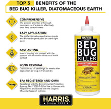 Load image into Gallery viewer, HARRIS Bed Bug Killer, Diatomaceous Earth (1/2lb)