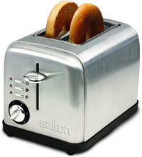 Load image into Gallery viewer, Salton ET1403 2-Slice Electronic Toaster, Brushed Metal