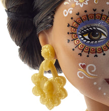 Load image into Gallery viewer, Barbie Signature Dia De Muertos 2020 Doll (12-in Brunette) in Embroidered Lace Dress and Flower Crown, with Certificate of Authenticity