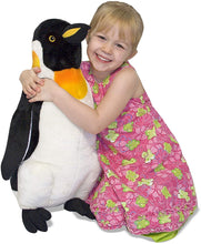 Load image into Gallery viewer, Melissa &amp; Doug Penguin Giant Stuffed Animal (Wildlife, Soft Fabric, Beautiful Penguin Markings, 23.5" H x 17" W x 9.8" L, Great Gift for Girls and Boys - Best for 3, 4, 5 Year Olds and Up)