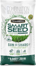 Load image into Gallery viewer, Pennington Smart Seed Sun and Shade Grass Seed and Fertilizer Mix, 20 Pounds