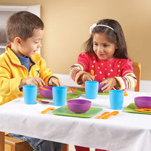 Load image into Gallery viewer, Learning Resources New Sprouts Serve It! Dish Set, Early Social Interactions, 24 Piece, Ages 2+,Multicolor,7 L x 7 W in