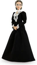 Load image into Gallery viewer, Barbie Inspiring Women Series Susan B, Anthony Collectible Doll, Approx, 12-in, Wearing Black Dress and Cameo Brooch, with Doll Stand and Certificate of Authenticity