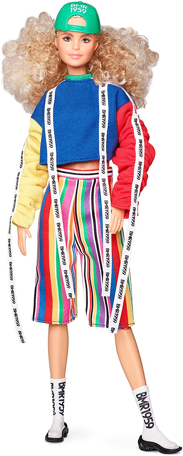 Barbie Sweatshirt with Logo Tape & Striped Shorts