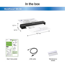 Load image into Gallery viewer, Epson Workforce ES-50 Portable Sheet-fed Document Scanner for PC and Mac