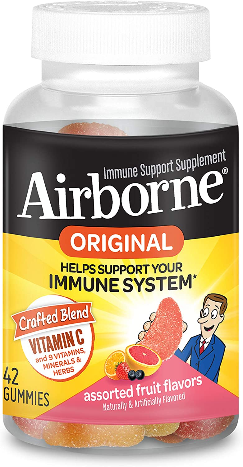 Airborne Immune Support Supplement with Vitamin C Chewable Gummies