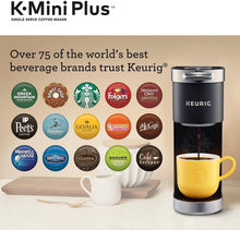 Load image into Gallery viewer, Keurig K-Mini Plus Coffee Maker, Single Serve K-Cup Pod Coffee Brewer, Comes With 6 to 12 oz. Brew Size, K-Cup Pod Storage, and Travel Mug Friendly