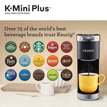 Load image into Gallery viewer, Keurig K-Mini Plus Single Serve K-Cup Pod Coffee Maker, with 6 to 12oz Brew Size, Stores up to 9 K-Cup Pods, Travel Mug Friendly