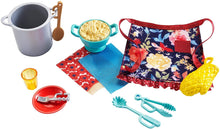 Load image into Gallery viewer, Barbie as Pioneer Woman Ree Drummond Pasta Kitchen Cooking Accessory Set
