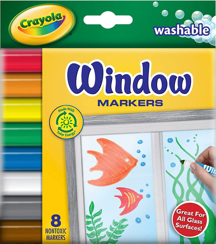 Crayola 58-8165 Washable Window Markers 8 Count